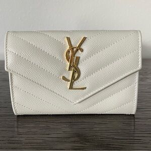 YSL Cassandre Matelasse Small Envelope Wallet In Lambskin
